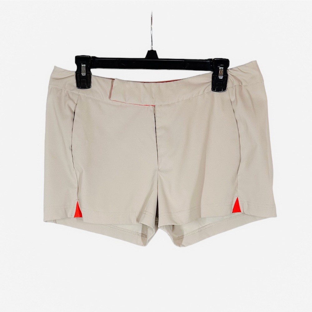 Nike Dri Fit Golf Shorts Womens Medium Beige Activewear Performance Athletic pro
